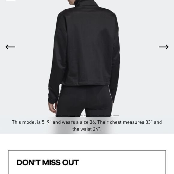 Adidas Lace Track Jacket- Black - Size Xxs - Picture 8 of 16